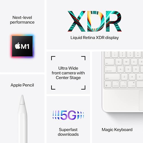 Image of Apple iPad Pro (5th Generation, 12.9-inch, 2021), 512GB, Wi-Fi + Cellular, Space Gray (Renewed)