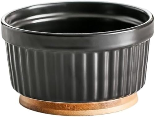 Ambety 恒温水ボウル 冬用一定温度加熱ボウルウォーターディスペンサー猫用セラミック飲料水犬用温かいヨーグルトディスペンサーフードボウルペット用ウォーターボウル (ブラック,S(12*6.5CM) 400ML)