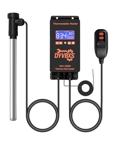 1500W Immersion Water Heater, Fully Submersible Portable Electric Heater with