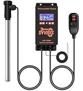 1500W Immersion Water Heater, Fully Submersible Portable Electric Heater with Digital Temperature...