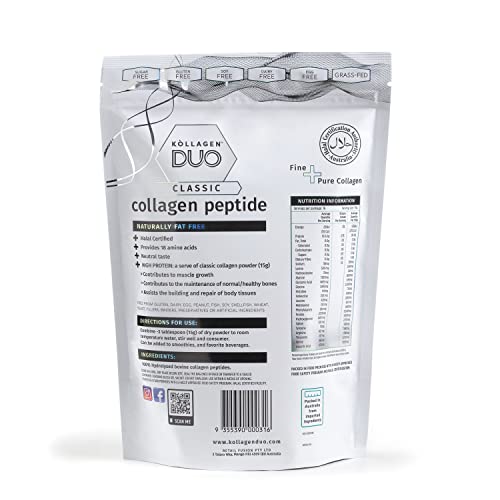 Kollagen Duo 221942 Premium Halal Collagen Protein Powder - Un-Flavored Protein Source Type I & Iii With 18 Amino Acids, Glycine Boost, For Skin Hair Nails - Collagen Supplement thumb #3