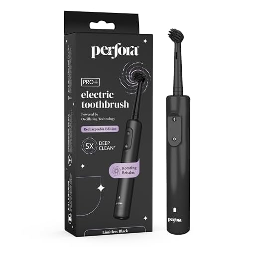 Perfora PRO Oscillating Electric Toothbrush | 2 Years Warranty | Electric Toothbrush Rechargeable, Electric Brush, Electric Toothbrush For Men & Women, 8800 RPM, 1 Mode, 2 min Auto Timer (Limitless Black)