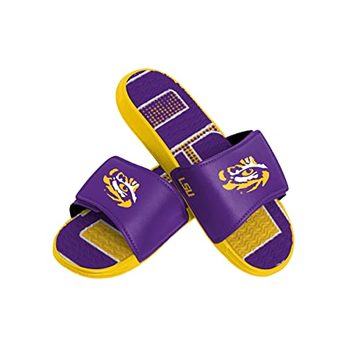 FOCO LSU Tigers NCAA Mens Gradient Wordmark Gel Slide - S