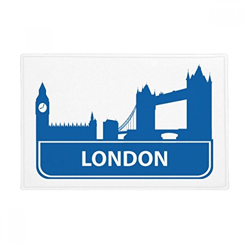 Tapis cuisine absorbant motif Angleterre bleu anti-dérapant