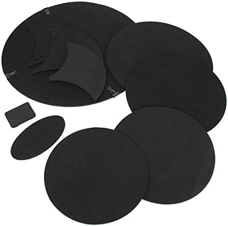 10Pcs Bass Snare Drum Sound off Mute Silencer Drumming Rubber Practice Pad Set