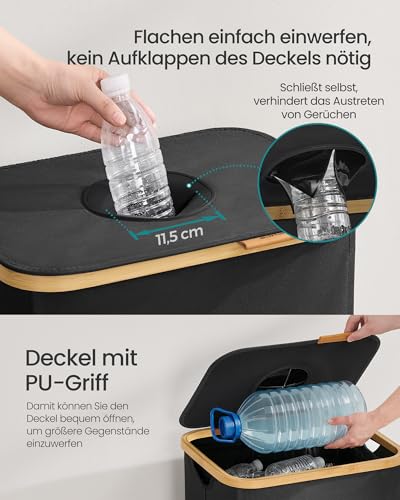 SONGMICS Pfandflaschen-Sammelbehälter, 95 L, Flaschensammler Leergut – Ansicht 6
