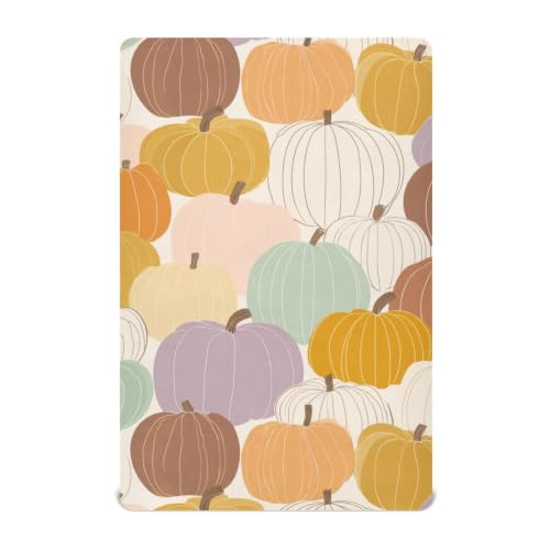 Image of Crib Sheet Breathable Soft Crib Mattress Sheet for Baby Toddler Boys Girls Fitted Pack n Play Crib Sheet Fit Standard Crib Mattress 39 x 27 Inch Pumpkins Fall