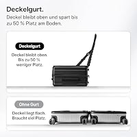 Münicase Reisekoffer XL 80 cm, Top-Öffnung, TSA, Schwarz – Ansicht 6