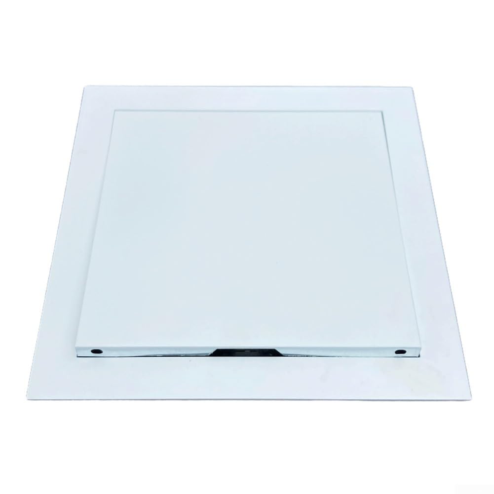 Elegante combinación de acero galvanizado blanco y aluminio en una puerta de inspección eficiente (250 x 250 mm)