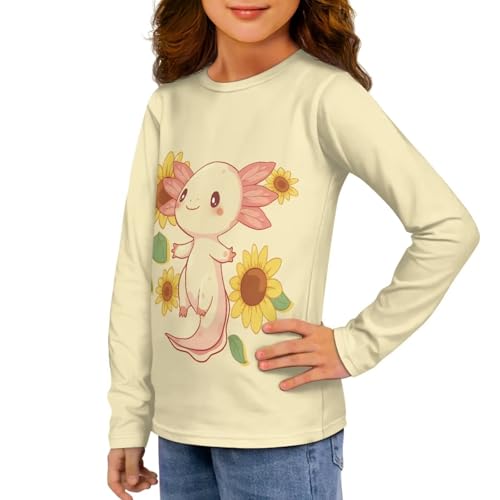 Renewold Kids Athletic Tees Girls Activewear T-Shirts Crewneck T Shirts Long Sleeve Casual Shirts for Home Party Travel2