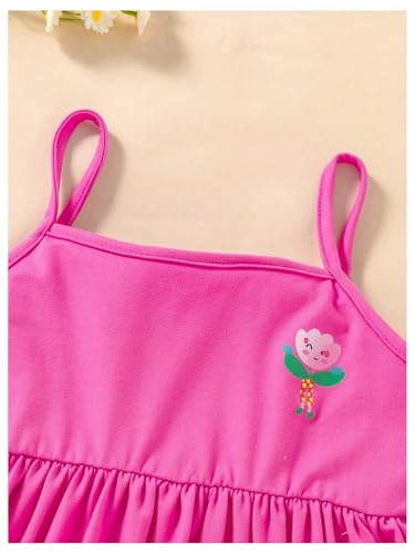 GORGLITTER Girl's 3 Pack Easter Dress Cute Summer Ruffle Sleeveless Strappy A Line Peplum Flowy Mini Sundress 20254