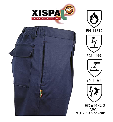Pantalón Multibolsillos 825 Ignífugo, Antiestático, Arco Eléctrico, Tejido Inherente, EPI Cat. III