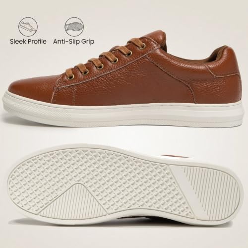 Image of Arkbird Mens Casual Shoes Leather Fashion Sneakers Business Casual Dress Sneakers Lace-up Oxford Shoe for Men