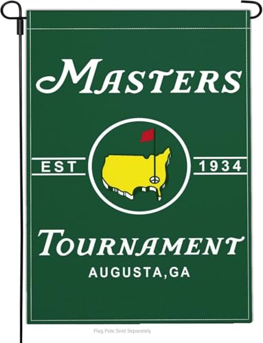 Masters Golf Garden Flag 12x18 Inches Double Sided Masters Tournament Augusta National Golf Poster Garden Flags for Indoor and Outdoor Home Decoration Yard Patio Lawn House Holiday Party Gift