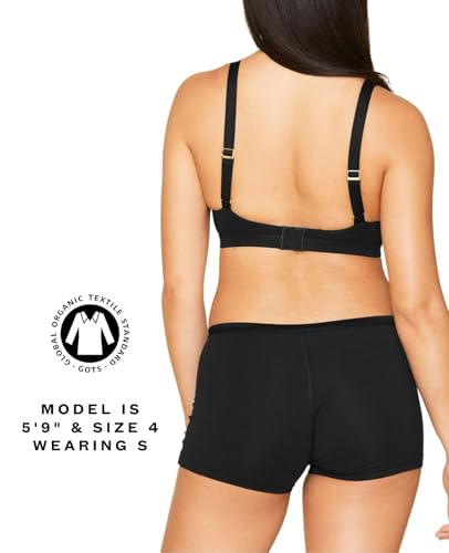 Subset Women's Organic Cotton Mid-Rise Shortie 3-Pack, Extended Sizes; XS-4XL, Breathable Boyshorts Underwear Set4
