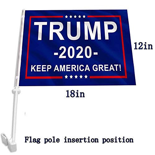 Kandice Donald Trump 2020 Car Window Flags, Double-Sided 12 x18 Inch “Keep America Great” Car Vehicle Flag for Cars, SUV, Trucks, or Vans