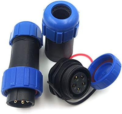 Miniatura 5 de SP21 2Pin  12Pin IP67 Conector de cable impermeable, conector de montaje en panel, conector de cable de aviación (5 pines)