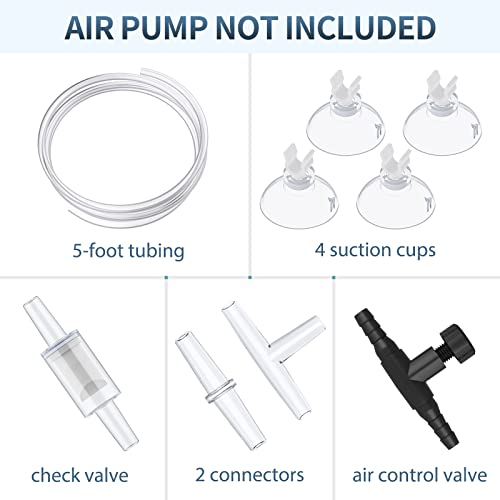 Image of Pawfly Aquarium Bio Sponge Filter Quiet Fish Foam Filter with Airline Tubing Suction Cups Check Valve Connectors and Control Valve Accessories for Betta Fry Shrimp Fish Tank up to 50 Gallon