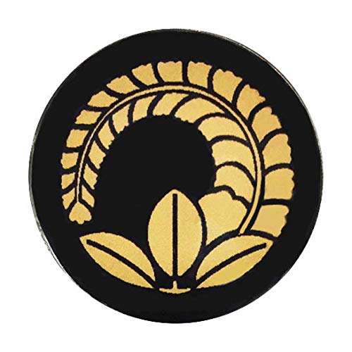 家紋ピンバッジ 20mm 片手藤 ピンズ家紋