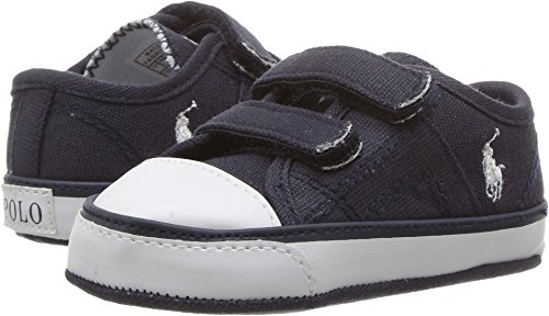 Polo Girl's Dyland EZ-K, Navy Canvas/White Pony, 4 M US Toddler