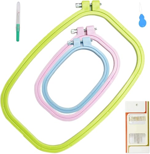 Viti in ottone per tensionamento sicuro del tessuto: ogni cerchio da ricamo colorato rettangolare è dotato di una vite di regolazione in ottone — stringerlo per mantenere il tessuto stretto come un tamburo, evitando lo spostamento durante il ricamo e garantendo punti precisi.