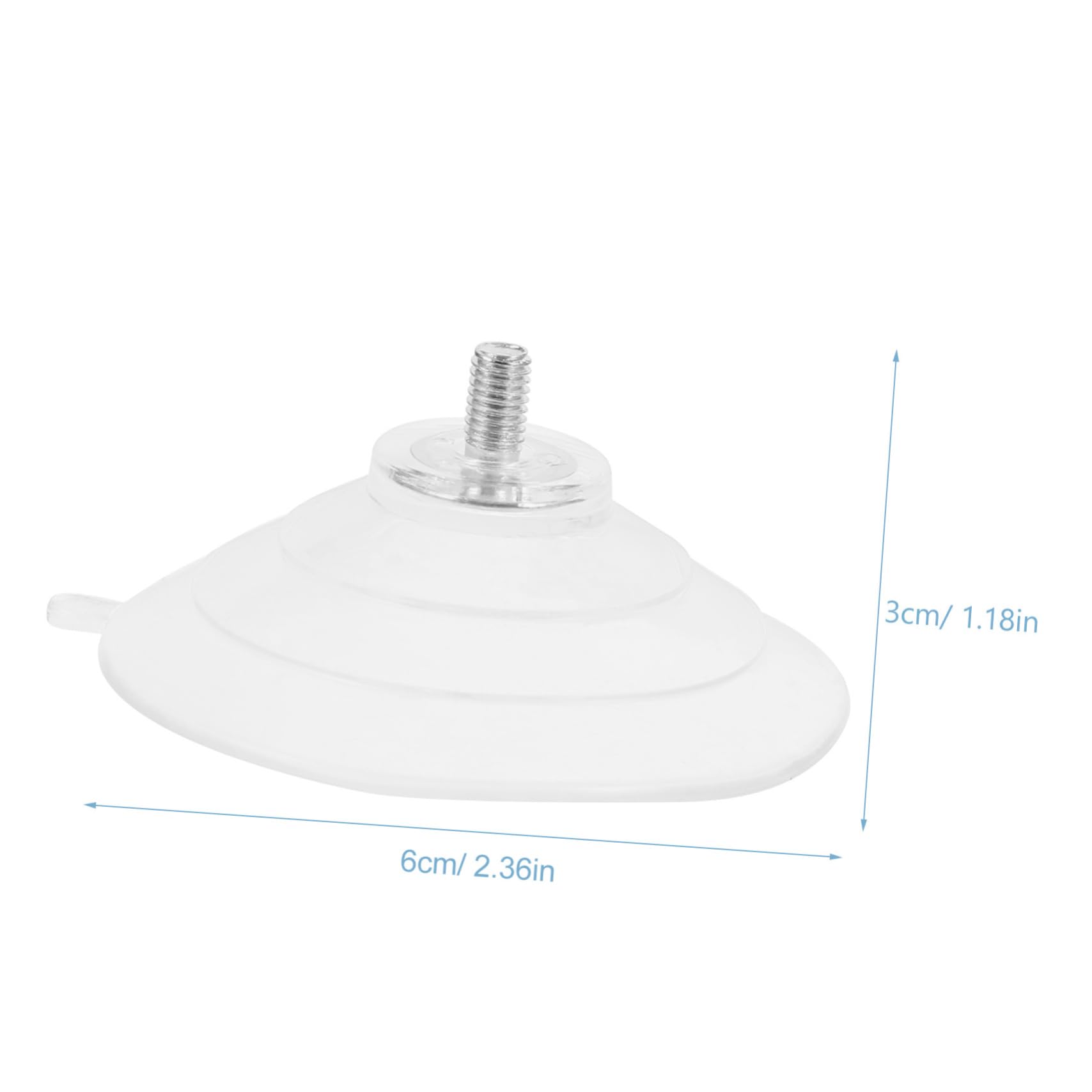 Garneck 10pcs Metal PVC Suction Cups Screw-on for Glass Windows Heavy Duty Rotating Sucker Pads