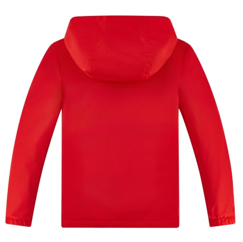 Image of Boys Girls Rain Jackets Waterproof Hooded Fleece Raincoats Lightweight Windbreakers for Kids