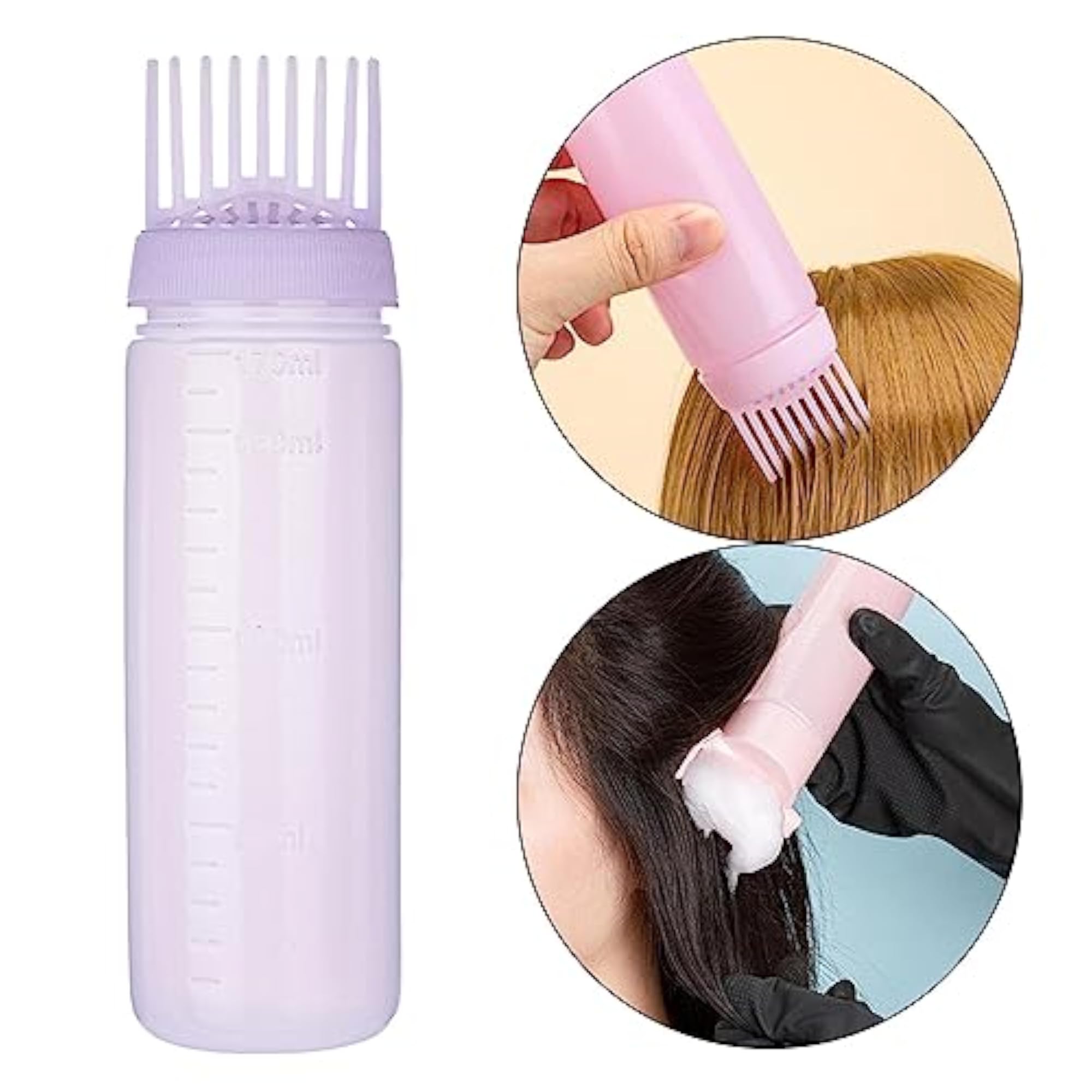 Root Comb Applicator Bottle Multifunctional Hair Oil Applicator For Home Diy Purple
