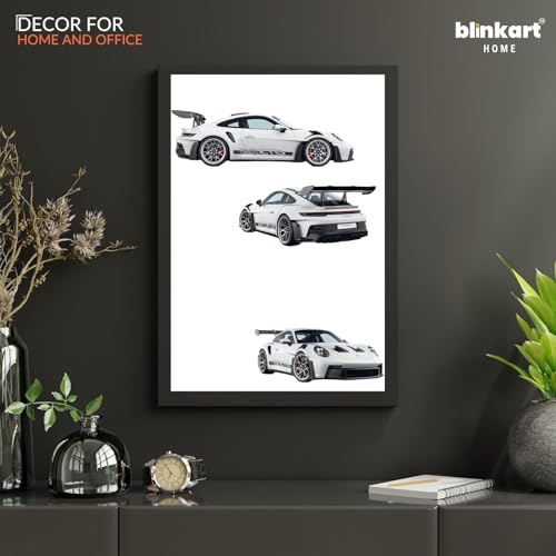Image of BLINKART McLaren Senna CarFramed Posters Gift Items Boys Room Wall Decoration Bedroom Office Studio Synthetic Wood Frame & Acrylic Glass Ready to Hang - 12x8 Inch, (A4 Size) - CAR-220