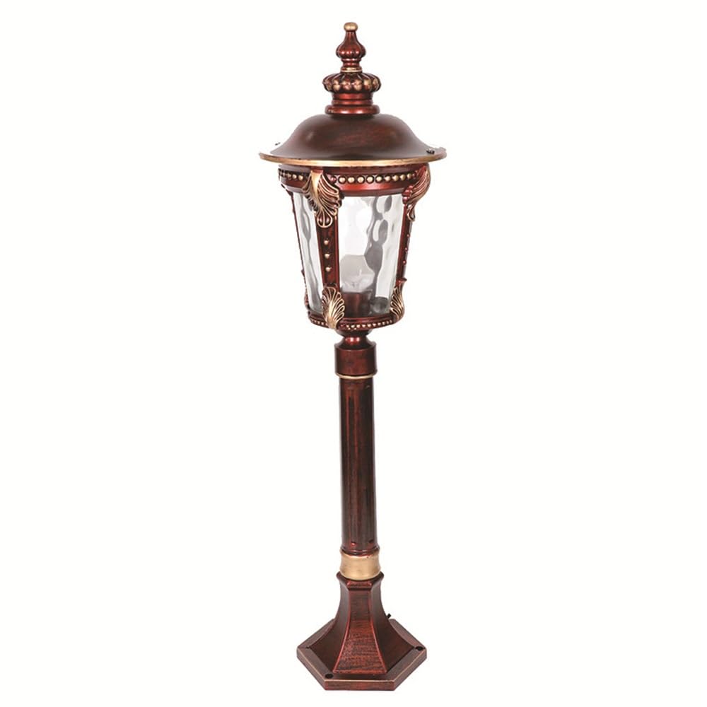 Générique Lampadaire en verre ondulé à l'eau rouge