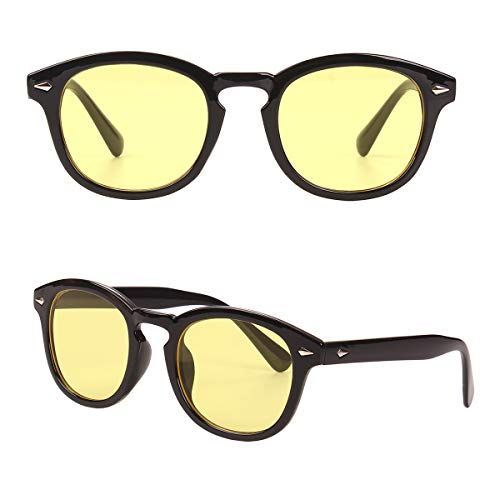 Image of Bestum Retro Inspired Sunglasses With Rivets Tinted Lens UV400