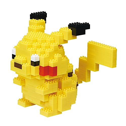 nanoblock Deluxe Pikachu Pokémon Model Building Blocks for Adults and Kids - Create a Giant Pikachu with Over 560 Pieces for Pokémon Fans Age 12+ - Bandai