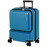[エース] スーツケース 双輪キャスター キャリーケース クレスタ ブルー Sサイズ(機内持込) 34L