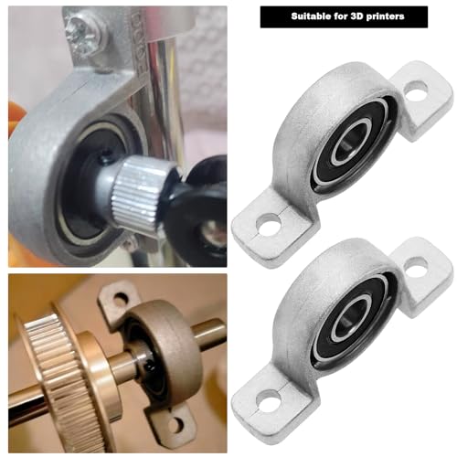 8 Stück KP08 Stehlager Vertikale Stehlager Flanschlager aus Zinklegierung 8 mm Innendurchmesser Selbstausrichtende Lager für 3D-Drucker