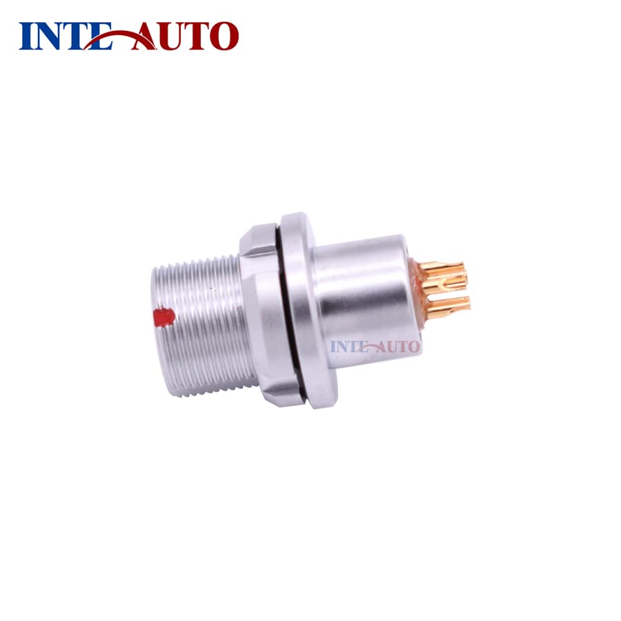Industrial Female Connector Connector,2 Pins Metal Multi Pin Wire Socket, Replacement HMEG.0B.302 - (Connector Type: Line Connector, Pins: 2P, Insert Type: Female Insert)