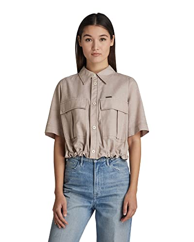 Chemise cropped field aux finitions haut de gamme et coupe architecturale