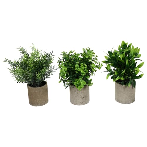 LIFKOME Plantas Artificiales De Eucalipto Decoración De Hogar y Oficina Adorno De Escritorio De Plantas Falsas Bonsáis Pequeños De Pared Verde
