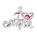 10pcs Silver I Love Mom Mother's Day Pearl Cage Beads Cage Locket Pendant Jewelry Making-For Oyster Pearls, Essential Oil Diffuser, Fun Gifts (I Love Mom)