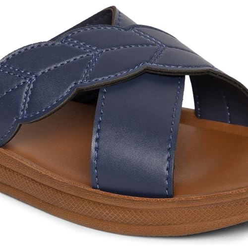 Image of BELLA Women Fashion Flat Slip On Black Sandal | Durable | Stylish | Comfortable | Slip Resistant | Lightweight and Breathable