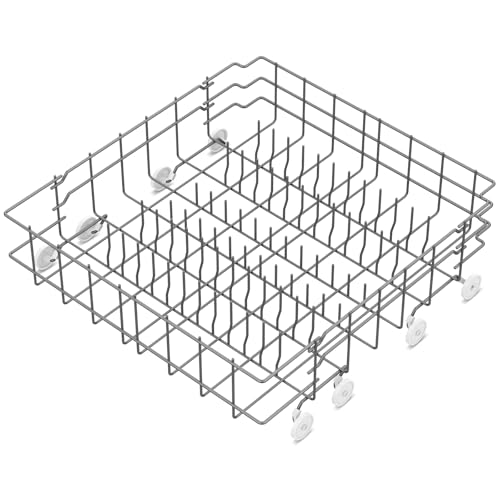 Upgraded 808602302 5304535379 Dishwasher Lower Rack Compatible with Frigidaire Dishwasher Rack Parts 5304535768 154432601 FDB1050RES0 Frigidaire Kenmore Dishwasher Bottom Rack Replacement with Wheel