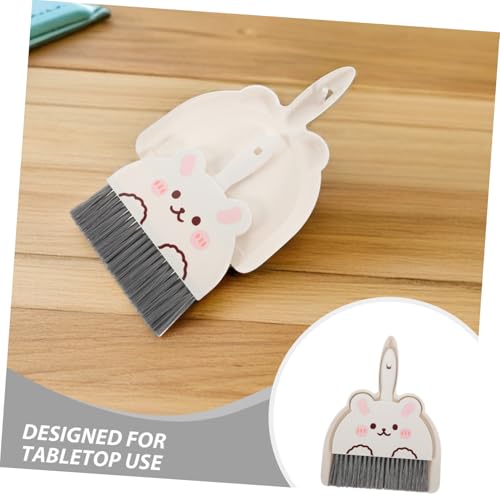 DECORNIJIA 4 Sets Miniatur Handbesen Für Die Schreibtischreinigung Kleine Kehrschaufel Tragbarer Besen Winziger Besen Miniaturbesen Mini Schneebesen Tisch Kehrschaufel – Bild 4