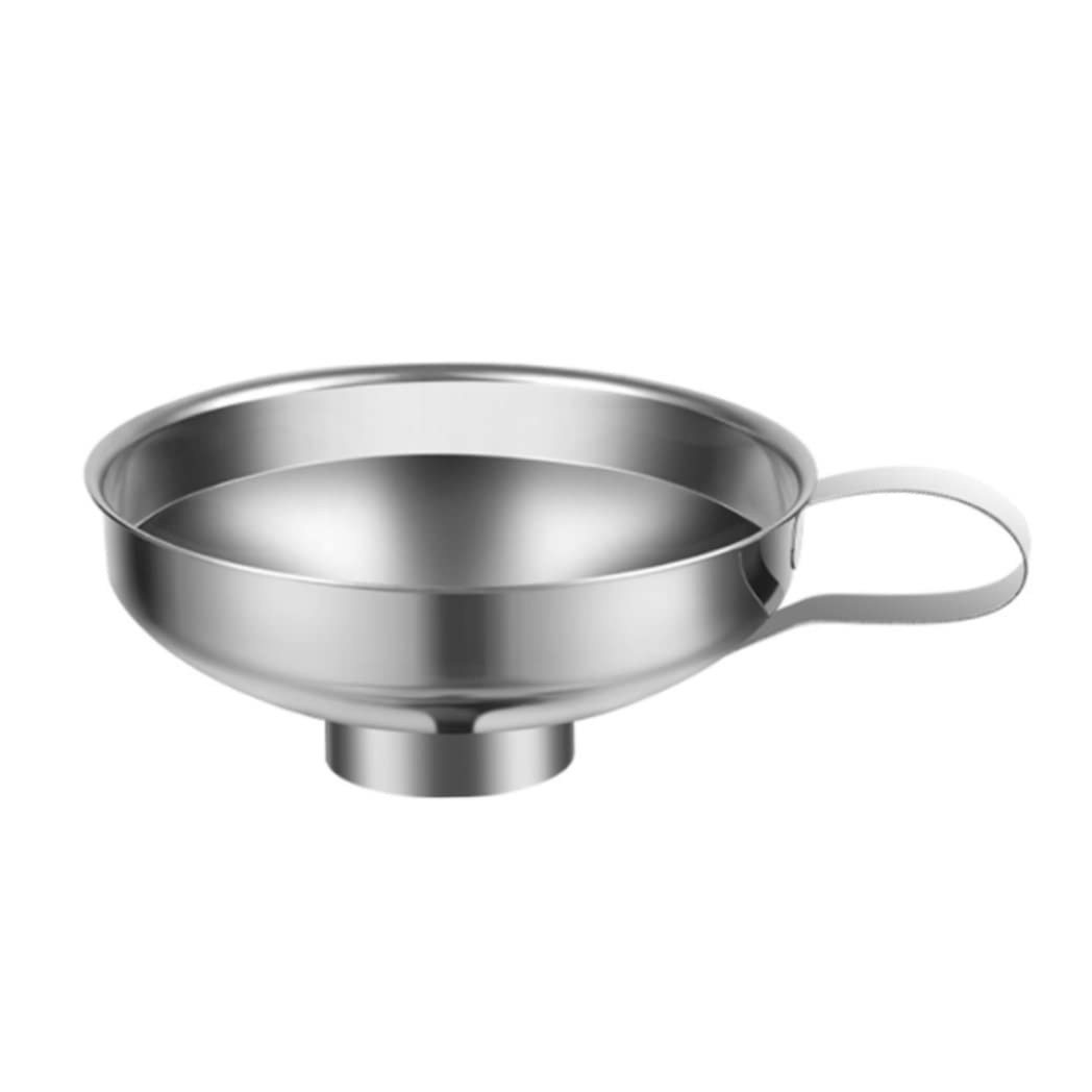 Nukinp Wide Mouth Canning Funnel Stainless Steel Kitchen Funnel with Handle for Wide Regular Jar Large