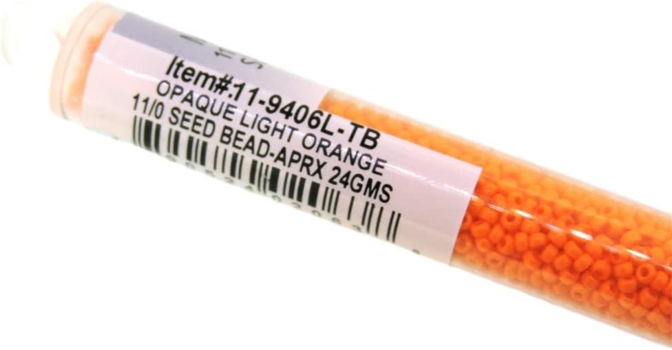 Light Orange Opaque Miyuki 11/0 rocailles Glass Seed Beads 24 Grams - Image 3