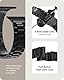 Fullmosa Kompatibel mit Apple Watch Armband 44mm 46mm 45mm 49mm 42mm 40mm 41mm 38mm, Metall Ersatzband für iwatch SE Ultra 2 Series 10 9 8 7 6 5 4 3 2 1, Schwarz
