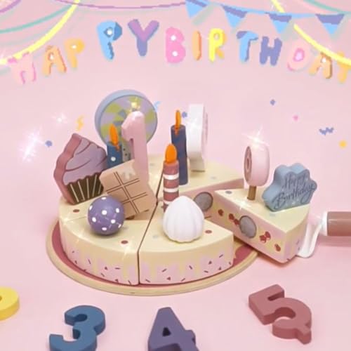 Image of Kitchen Toy Set with Kitchen Playset -Interactive Role Play Toys for Girls and Boys (Birthday Cake)