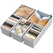Simple Houseware Foldable Cloth Storage Box Closet Dresser Drawer Divider Organizer Basket Bins for Underwear Bras, Gray (Set of 6)