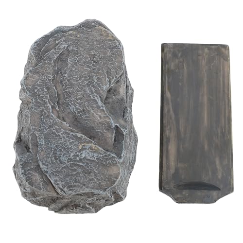 UMDHAIYI Nascondi chiave finta roccia Resistente agli agenti atmosferici Conservazione Resina decorativa Nascondi una scatola portachiavi per cortile esterno Azzurro