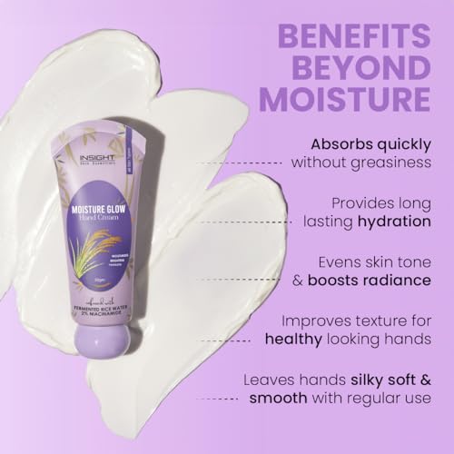 Image of NSIGHT Moisture Glow Hand Cream | Non-Greasy Texture| Hydrating Formula |Removes Tan | Deeply Nourishing| Softens Dry & Chapped Hands | Restores Natural Glow | Suitable for All Skin - 50g