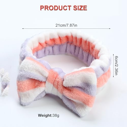 PMELCXD 8 PCS Makeup Headband - Coral Fleece Headbands Upgrade Your Beauty Routine Perfect for Washing Face Applying Makeup, and More! - Image 2