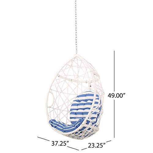 Christopher Knight Home Hammock/Swing, White + Blue - Image 9